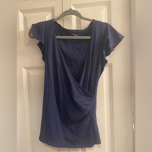 Lilly Pulitzer Deep Blue Cotton Top